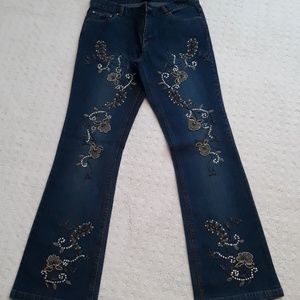 Jeweled denim Jean
